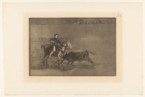 Pajuelera in der Arena von Saragossa von Francisco de Goya