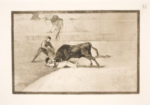 Pepe Illos unglücklicher Tod in der Arena in Madrid von Francisco de Goya