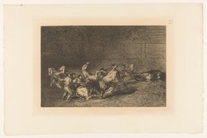 Picador sticht eine Lanze in einen Stier von Francisco de Goya