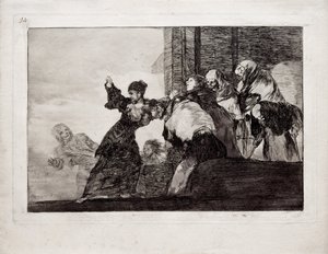 Armer Narr aus der Serie Los Disparates Follies, 1815-1819 von Francisco de Goya