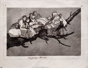 Lächerlicher Unsinn aus der Serie Los Disparates Follies, 1815-1819 von Francisco de Goya