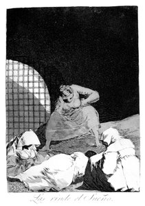Der Schlaf übermannt sie, 1799 von Francisco de Goya