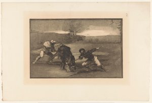 Stierjagd zu Fuß von Francisco de Goya
