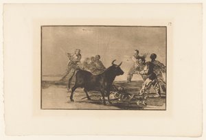 Stierkämpfer um einen Stier von Francisco de Goya