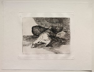 Die Schrecken des Krieges: Er bekommt etwas davon ab von Francisco de Goya