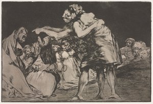 Die Sprichwörter: Eheliche Torheit von Francisco de Goya