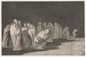 Die Sprichwörter: Die Männer in Säcken, 1864 von Francisco de Goya