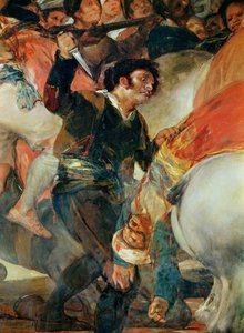 Der 2. Mai 1808. Der Aufstand gegen die Mamelucken-Söldner, Detail eines Mannes mit einem Dolch, 1814 von Francisco de Goya