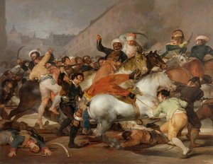 Der 2. Mai 1808 oder Der Angriff der Mameluken, 1814 (nach der Restaurierung) von Francisco de Goya