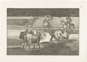 Torero mit brennenden Banderillas