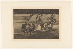 Torero mit brennenden Banderillas