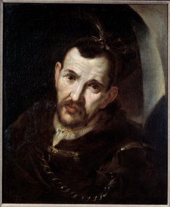 Häuptling der Indianer. Porträt des Anführers eines Indianerstammes. Gemälde von Francisco de Zurbaran (1598-1664) 17. Jahrhundert. Metz, Museum der Schönen Künste von Francisco de Zurbaran