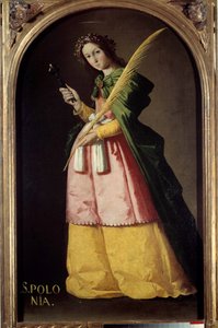 Ganzkörperporträt des Heiligen Apollo (oder Apollonia) von Francisco de Zurbaran