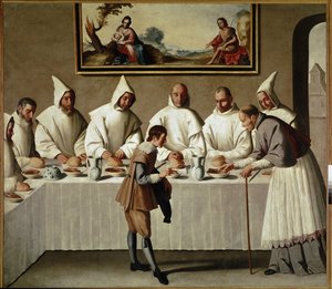 Das Wunder des hl. Hugo im Refektorium der Kartäuser