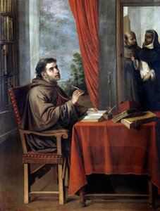 Besuch des italienischen Theologen und Philosophen Thomas von Aquin von Francisco de Zurbaran