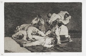 Dasselbe (Será lo mismo) aus der Serie Die Schrecken des Krieges (Desastres de la Guerra) von Francisco de Goya