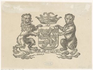 Vignette mit dem Wappen der Stadt Bern von Franciscus Johannes de Hondt