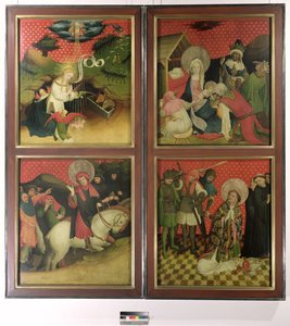 Der St. Thomas Altar aus der St. Johanniskirche, Hamburg, begonnen 1424 von Francke Master