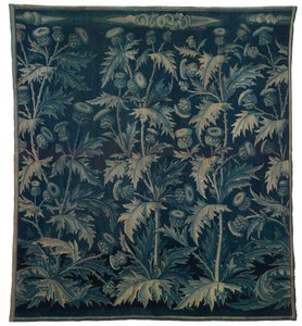 Wandteppich, Verdure mit Disteln oder Les Chardons, franco-flämisch, hergestellt um 1500