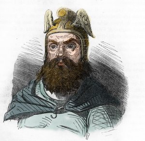 Porträt von Attila, König der Hunnen, aus 