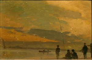 Fischer im Morgengrauen von Francois-Louis-David Bocion