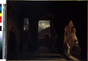 Mönche in einer Höhle von Francois Marius Granet