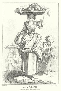 Sahneverkäufer (Gravur) von Francois (after) Boucher
