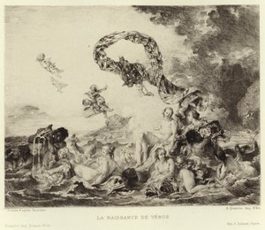 Die Geburt der Venus (Gravur) von Francois (after) Boucher
