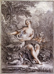 Leda und der Schwan von Francois (after) Boucher