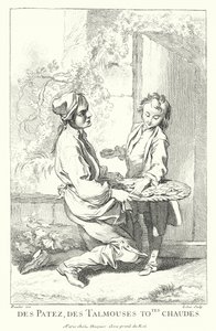 Kuchenverkäufer (Gravur) von Francois (after) Boucher