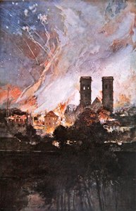 Schlacht von Verdun: Deutscher Bombenangriff auf Verdun mit Brandgranaten