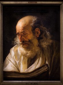 Alter Mann beim Lesen, um 1772-1773 von François André Vincent