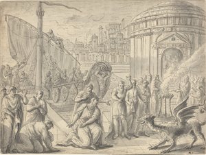 Die Ankunft des Äskulap in Rom von Francois Boitard