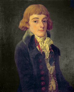 Vermutetes Porträt von Louis Antoine de Saint-Just von Francois Bonneville