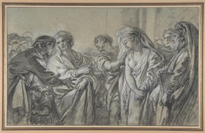 Christus und die Ehebrecherin von François Boucher