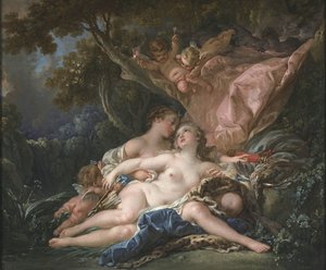 Jupiter in der Gestalt von Diana und die Nymphe Kallisto
