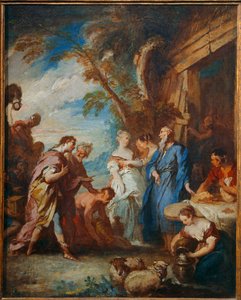 Rebecca erhält von Eliezer die Geschenke Abrahams von François Boucher