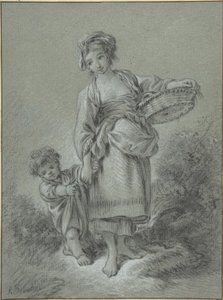 Frau und Junge von François Boucher