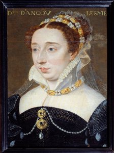Porträt von Diane von Frankreich, Herzogin von Angoulême (1538-1619), legitime Tochter von Heinrich IV. Gemälde von François Clouet (1515-1572) 16. Jahrhundert von François Clouet