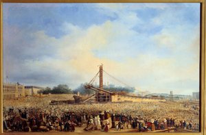 Errichtung des Obelisken von Luxor auf dem Place de la Concorde in Paris (25. Oktober)