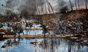 Erster Weltkrieg (1914-1918): der Übergang der Yser während der Flandern-Offensive 1917