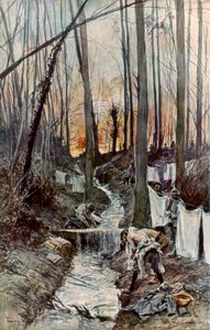 Im Wald von Roucy Aisne, 15. April 1917, 1926 von Francois Flameng