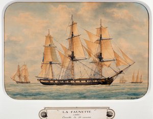 Die Korvette Fauvette von Francois Geoffroy Roux