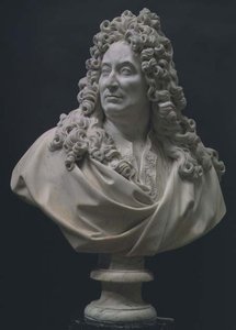 Porträtbüste von Nicolas Boileau (1636-1711) (Marmor)