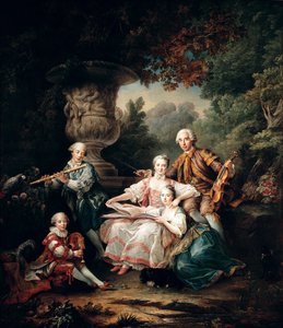 Louis du Bouchet (1645-1716) Marquis de Sourches und seine Familie, 1750