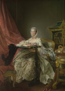 Madame de Pompadour (1721-1764) am Stickrahmen. 1763-64