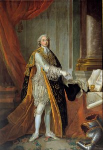 Porträt von Louis Stanislas Xavier von Frankreich, Graf der Provence, in großer Kleidung des Ordens des Heiligen Geistes