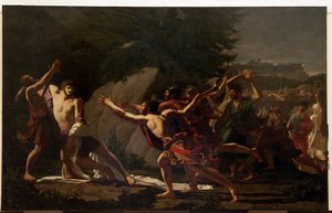 Der Tod des Caius Gracchus (einer der Gracchen) (2. Jahrhundert v. Chr.) von Francois Jean Baptiste Topino Lebrun
