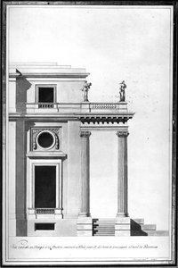 Entwurf für das Badehaus im Hotel de Brancas, ca. 1760 von Francois Joseph Belanger