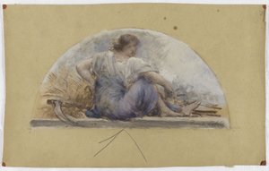 Skizze für den Speisesaal des Hôtel de Ville in Paris: Ernte oder Sommer von Francois Lafon